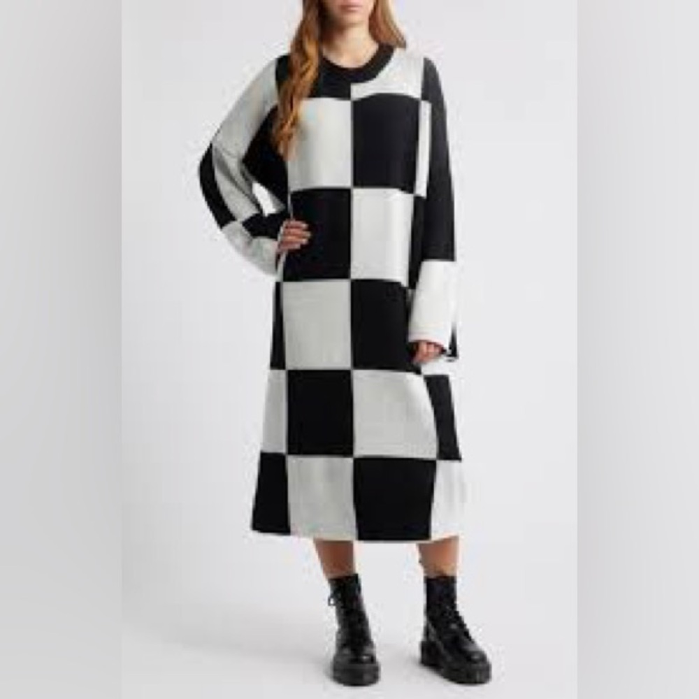 Lala NWT Colorblock Sweater Dress Sz L/XL - Picture 3 of 8